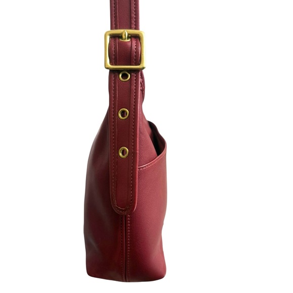 Vintage (2004) Coach Red Leather Legacy Hobo Crossbody Bag Purse No. G040-9136 - Picture 12 of 16